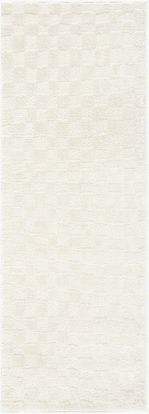 Livabliss Freud Turkish Machine Woven High Pile Runner Rug for Hallway and Entryway White, Ivory 2'7" x 7'3" FEU2306-2773