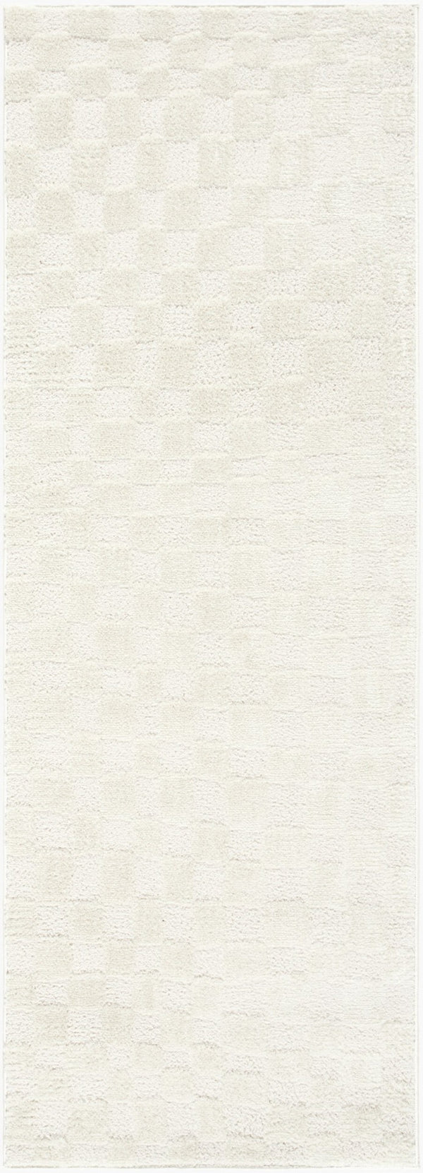 Livabliss Freud Turkish Machine Woven High Pile Runner Rug for Hallway and Entryway White, Ivory 2'7" x 7'3" FEU2306-2773