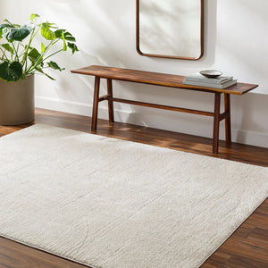Livabliss Freud Plush Polyester Runner Rug Turkish Woven High Pile Hallway Entryway Accent Ivory, White 2'7" x 7'3" FEU2309-2773