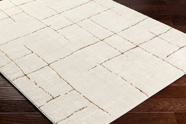 Livabliss Freud Swirl Geometric High Pile Polyester Runner Rug for Hallway or Entryway Ivory, Brown 2'7" x 7'3" FEU2310-2773