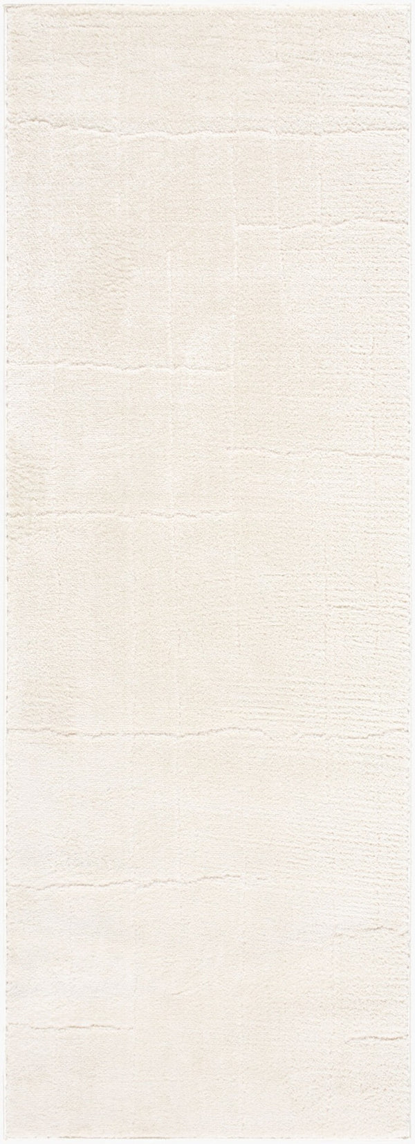 Livabliss Freud Swirling Geometric High Pile Polyester Runner Rug for Hallway or Entryway Ivory, White 2'7" x 7'3" FEU2311-2773
