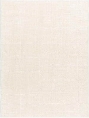 Livabliss Freud Swirling Geometric High Pile Polyester Runner Rug for Hallway or Entryway Ivory, White 7'10" x 10' FEU2311-71010