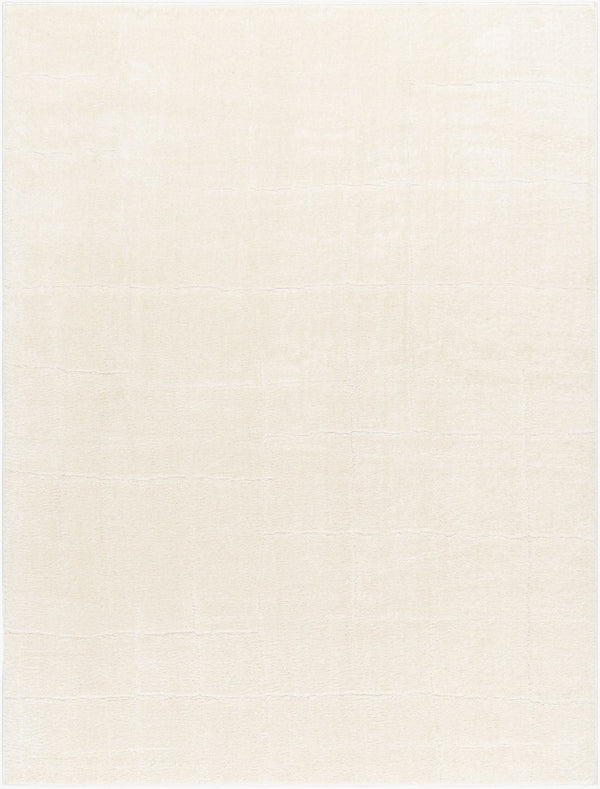 Livabliss Freud Swirling Geometric High Pile Polyester Runner Rug for Hallway or Entryway Ivory, White 7'10" x 10' FEU2311-71010