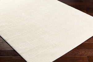 Livabliss Freud Swirling Geometric High Pile Polyester Runner Rug for Hallway or Entryway Ivory, White 7'10" x 10' FEU2311-71010