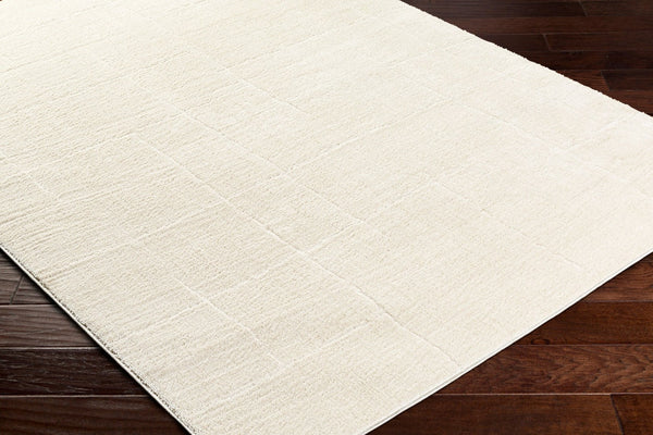 Livabliss Freud Swirling Geometric High Pile Polyester Runner Rug for Hallway or Entryway Ivory, White 7'10" x 10' FEU2311-71010
