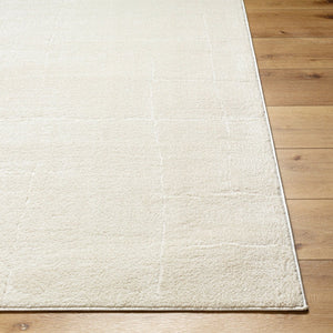 Livabliss Freud Swirling Geometric High Pile Polyester Runner Rug for Hallway or Entryway Ivory, White 7'10" x 10' FEU2311-71010