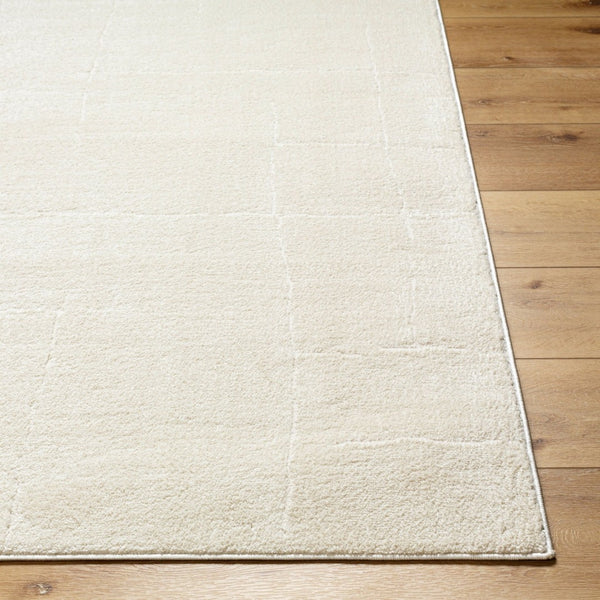 Livabliss Freud Swirling Geometric High Pile Polyester Runner Rug for Hallway or Entryway Ivory, White 7'10" x 10' FEU2311-71010