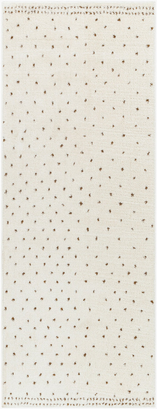 Livabliss Freud Soft High Pile Polyester Runner Rug Turkish Woven Hallway and Entryway Accent Ivory, Brown 2'7" x 7'3" FEU2315-2773