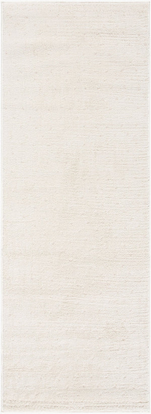 Livabliss Freud Plush Polyester Runner Rug Machine Woven in Turkey for Hallways and Entryways Ivory, White 2'7" x 7'3" FEU2316-2773