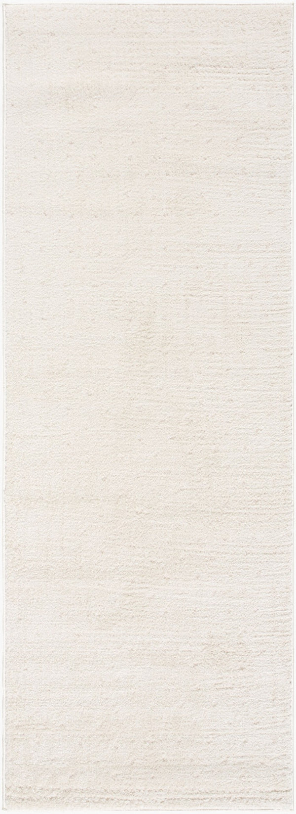 Livabliss Freud Plush Polyester Runner Rug Machine Woven in Turkey for Hallways and Entryways Ivory, White 2'7" x 7'3" FEU2316-2773