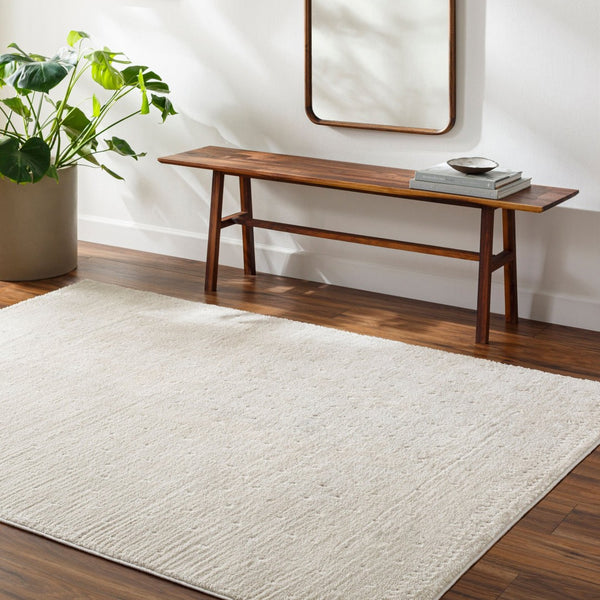 Livabliss Freud Plush Polyester Runner Rug Machine Woven in Turkey for Hallways and Entryways Ivory, White 2'7" x 7'3" FEU2316-2773