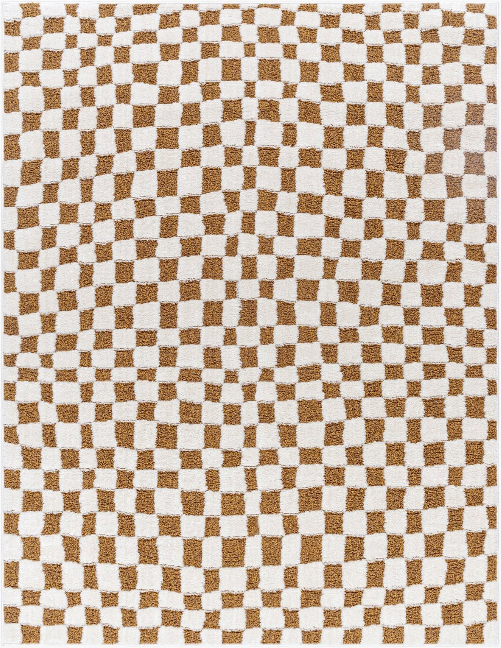 Livabliss Freud Machine Woven Turkish Area Rug High Pile Plush Surface for Living Room Floors Ivory, Brown 6'7" x 9' FEU2317-679