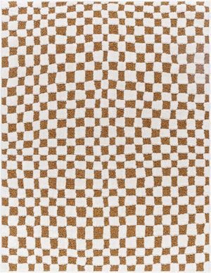 Livabliss Freud Machine Woven Turkish Area Rug High Pile Plush Surface for Living Room Floors Ivory, Brown 6'7" x 9' FEU2317-679