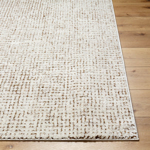 Livabliss Freud Plush High Pile Polyester Runner Rug Woven in Turkey for Hallways and Entryways Ivory, Brown 7'10" x 10' FEU2318-71010