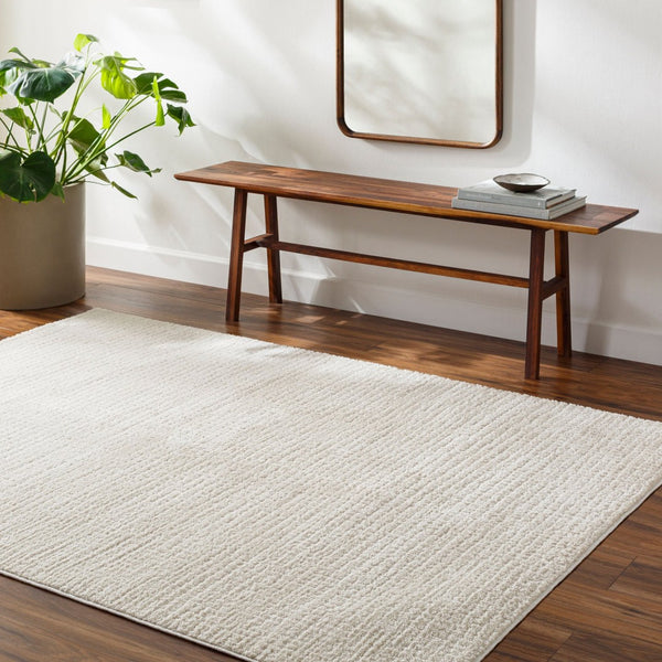 Livabliss Freud Polyester High Pile Runner Rug Woven in Turkey for Hallways and Entryways Ivory, White 2'7" x 7'3" FEU2319-2773
