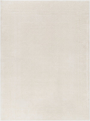 Livabliss Freud Plush High Pile Polyester Area Rug Machine Woven for Large Living Spaces Ivory, White 6'7" x 6'7" Square FEU2321-67SQ