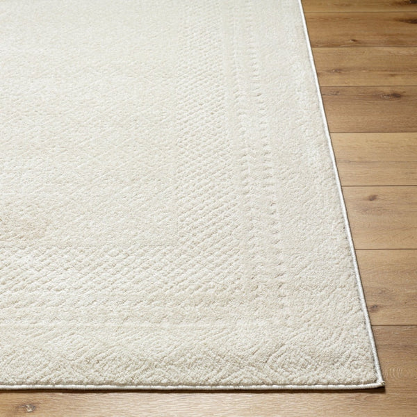 Livabliss Freud Plush High Pile Polyester Area Rug Machine Woven for Large Living Spaces Ivory, White 6'7" x 6'7" Square FEU2321-67SQ