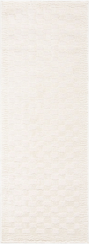 Livabliss Freud Plush High Pile Polyester Runner Rug Woven in Turkey for Hallways and Entryways Ivory, White 2'7" x 7'3" FEU2327-2773