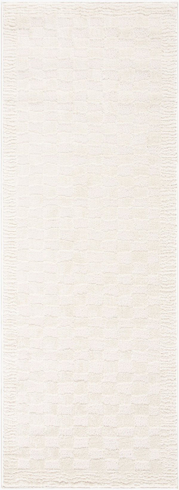 Livabliss Freud Plush High Pile Polyester Runner Rug Woven in Turkey for Hallways and Entryways Ivory, White 2'7" x 7'3" FEU2327-2773