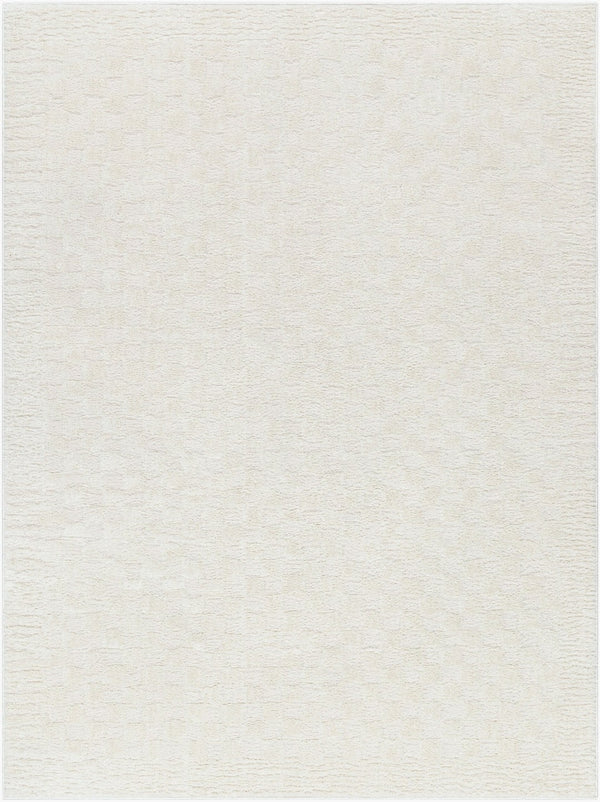 Livabliss Freud Plush High Pile Polyester Runner Rug Woven in Turkey for Hallways and Entryways Ivory, White 5'3" x 7' FEU2327-537