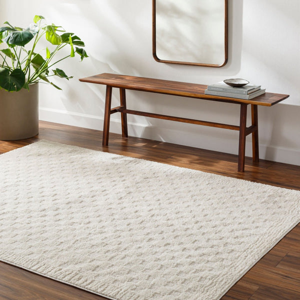 Livabliss Freud Plush High Pile Polyester Runner Rug Woven in Turkey for Hallways and Entryways Ivory, White 2'7" x 7'3" FEU2327-2773
