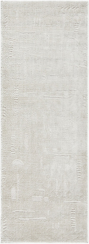 Livabliss Freud Turkish Polyester High Pile Runner Rug for Hallways and Entryways Ivory, White 2'7" x 7'3" FEU2328-2773