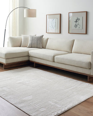 Livabliss Freud Turkish Polyester High Pile Runner Rug for Hallways and Entryways Ivory, White 2'7" x 7'3" FEU2328-2773