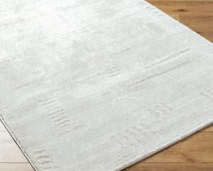 Livabliss Freud Turkish Polyester High Pile Runner Rug for Hallways and Entryways Ivory, White 5'3" x 7' FEU2328-537