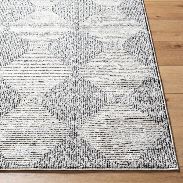 Livabliss Freud Machine Woven Polyester Area Rug Plush Pile Transitional Pattern for Living Rooms Ivory, Black 9'2" x 12' FEU2332-9212