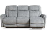 Parker House Linus - Hudson Grey Power Reclining Sofa And Two Recliners Grey 100% Polyester (S) Mlin-311phz-hgy