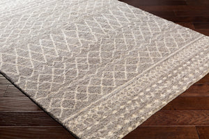 Surya Fez Luxurious Handmade 2' X 3' Wool Area Rug - High-pile, Durable Design For Stylish Home Decor Taupe Wool Fez2300-23