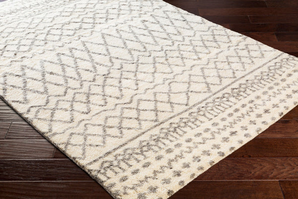 Surya Fez Luxurious Handmade 2' X 3' Wool Area Rug - High-pile, Durable Design For Stylish Home Decor Ivory Wool Fez2301-810