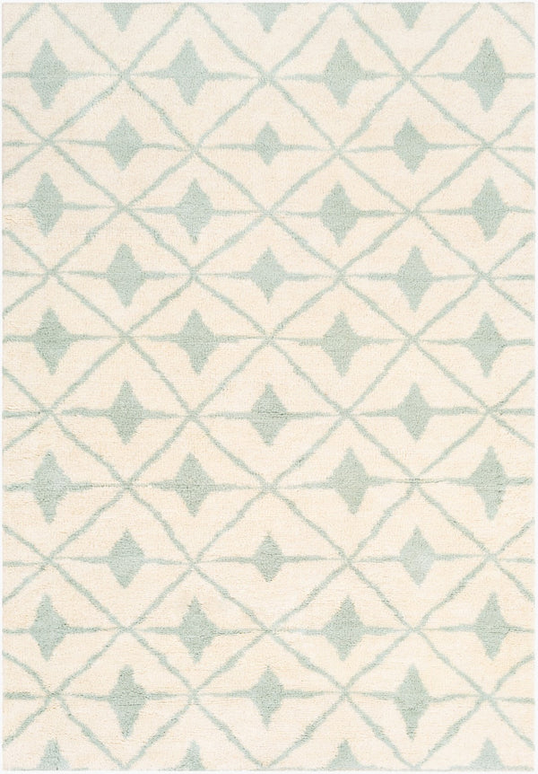 Surya Fez Luxurious Handmade 2' X 3' Wool Area Rug - High-pile, Durable Design For Stylish Home Decor Seafoam Wool Fez2304-576