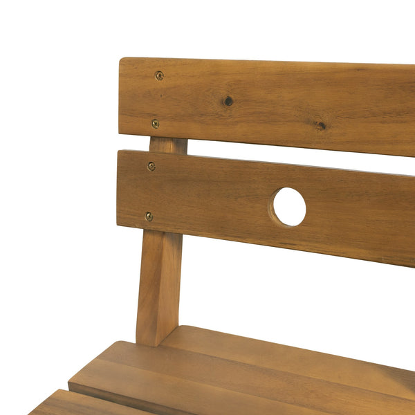 English Elm Christopher Knight Home® - ASHLYN Acacia Barstools Set of 2 - Rustic Teak Finish Outdoor/Indoor Stools with Backs, 400 lb Capacity 71890.00
