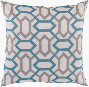 Surya Zoe Accent Pillow - 18" X 18" Durable Polyester Cushion For Chic Home Decor & Easy Care Comfort Gray Polyester Ff008-1818d