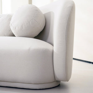 English Elm Comfy Beige Sofa With Durable Kiln-Dried Hardwood Frame, Soft Cushions, And Stylish Accessories W2998P232881