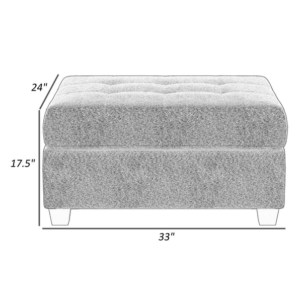 English Elm Aston Tufted Microfiber Storage Ottoman with Lift Top for Living Room Seating B056P416901