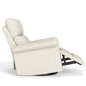 English Elm Power Power Swivel Rocker Recliner Chair with Wide Armrests, Dual USB Charging Ports, Compact Comfort Gray W1028S00054