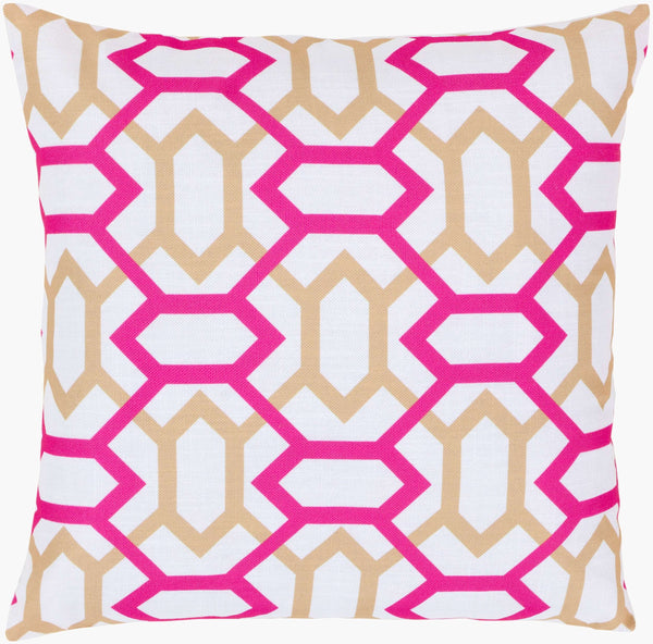 Surya Zoe Accent Pillow - 18" X 18" Durable Polyester Cushion For Chic Home Decor & Easy Care Comfort White Polyester Ff045-2222p