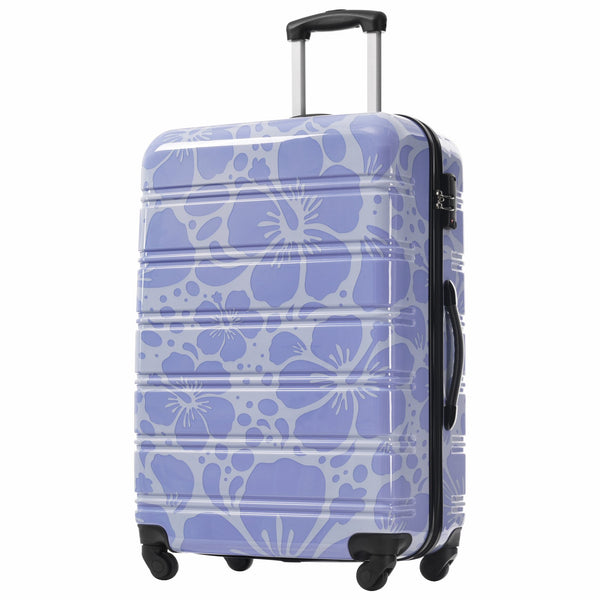 English Elm Hardshell Polycarbonate Luggage Set Three Piece Tsa Lock Spinner Travel Suitcases Blue N732P306618C