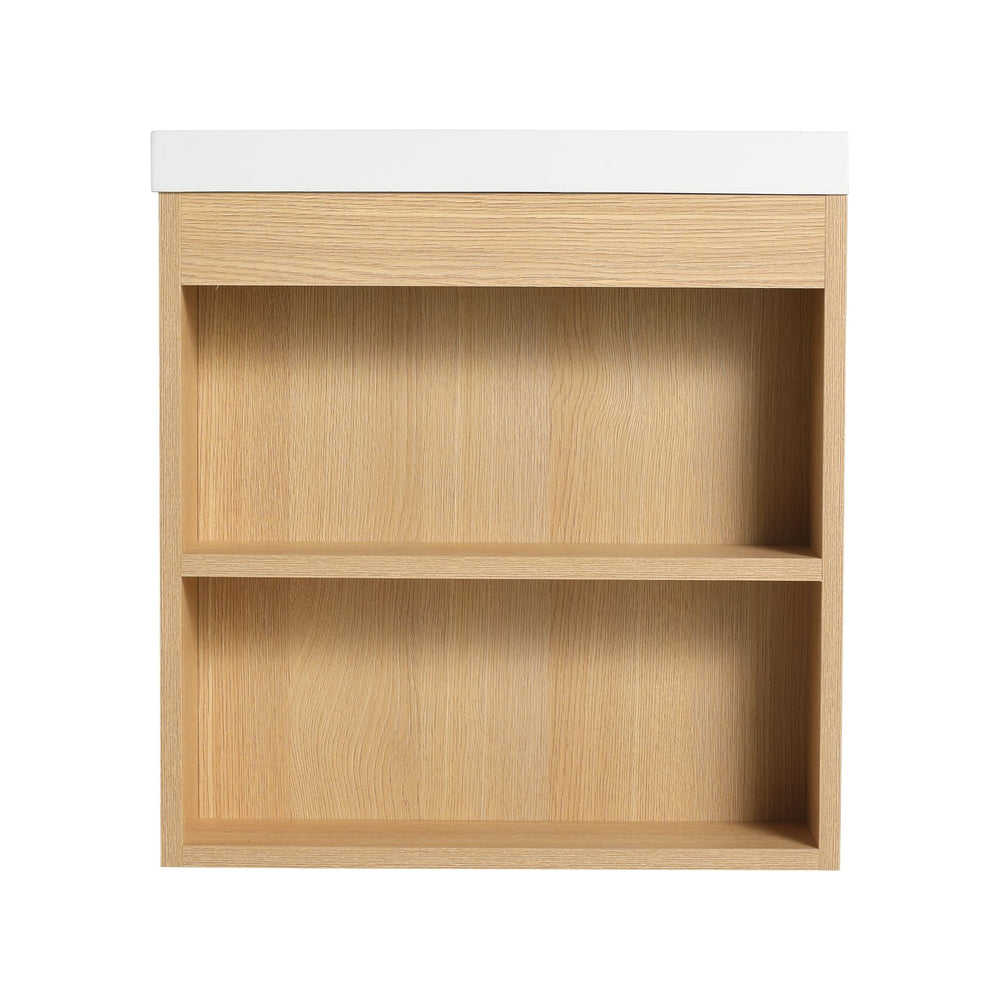 English Elm 24" Bathroom Vanity Sink Combo - Modern Oak Cabinet Set With Ample Storage & Soft-Close Doors W1972P204941