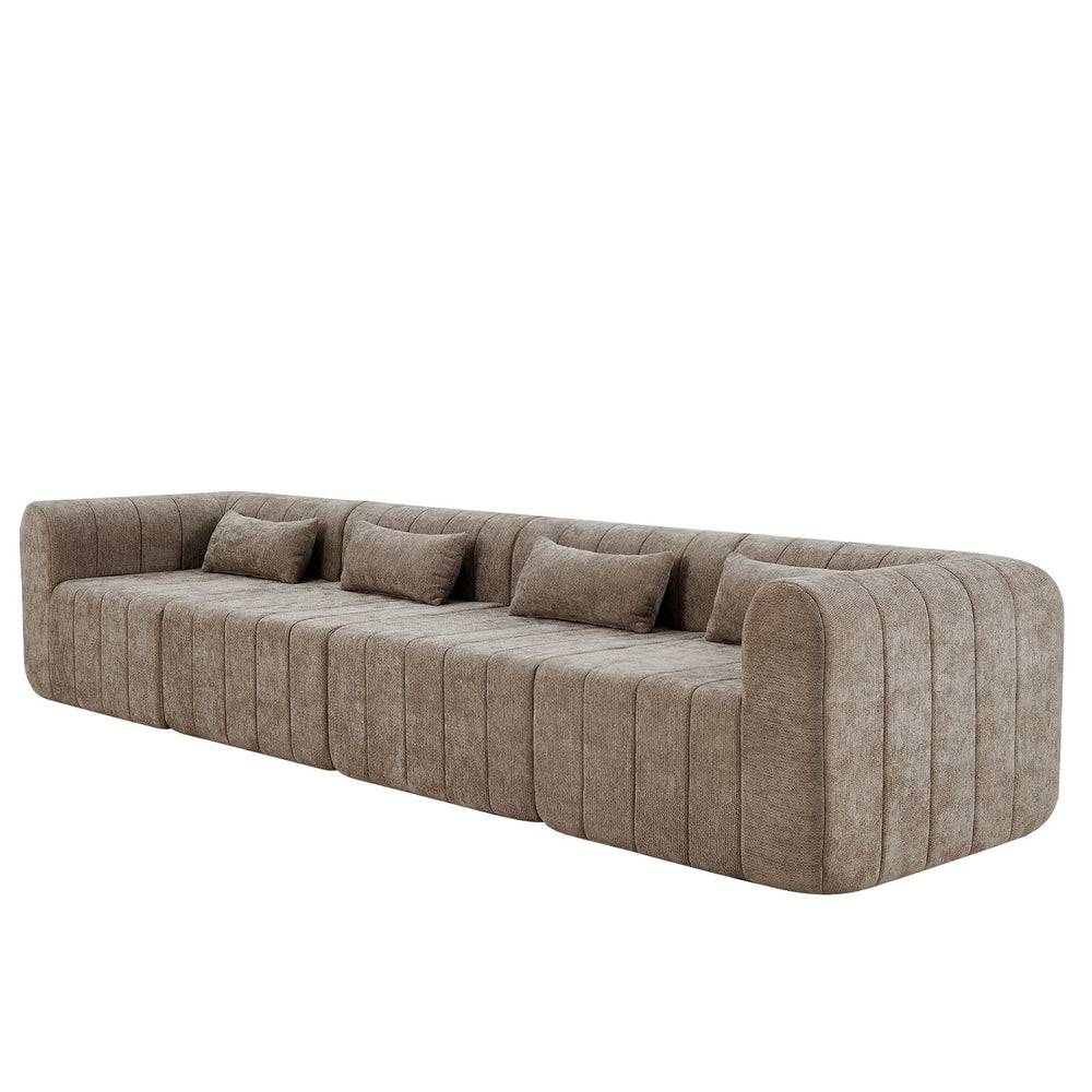 English Elm Part Modular Cloud Sectional Foam Lounge Sofa Stain Resistant Low Profile Living Room N767P346279E