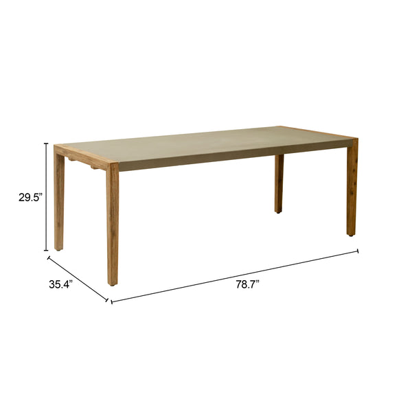 Zuo Modern Kata Dining Table In Gray - Modern Terrazzo & Acacia Wood Design For Stylish Dining Spaces Gray Duralcrete,Acacia Wood 704100-zuo-modern