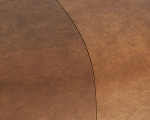 Sunpan ELIO Ottoman in Rich Cognac Leather - Timeless Italian Craftsmanship for Versatile Living Spaces 111265