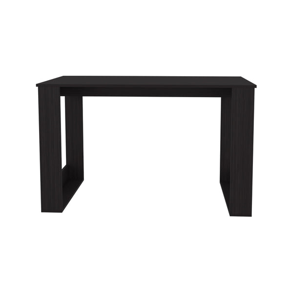 English Elm Wengue Rectangular Writing Desk with Spacious Work Surface, Sturdy Wood Legs, Elegant Dark Finish B062P290294