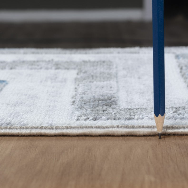 English Elm Nova Gc_Soh9005 7'10" X 9'10" Durable White Area Rug - Soft, Low-Profile Design For Any Home B186P181164