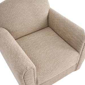 English Elm Rapallo Upholstered Accent Chair Plush Seat Modern Frame for Living Room or Entryway Light Brown N776P381488L