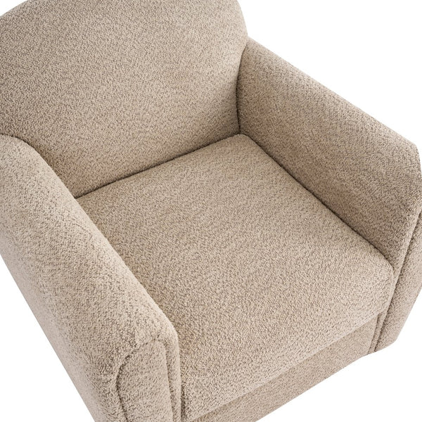 English Elm Rapallo Upholstered Accent Chair Plush Seat Modern Frame for Living Room or Entryway Light Brown N776P381488L