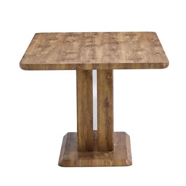 English Elm Modern Wood Grain Mdf Dining Table with Steel Accent Legs for Kitchen or Office W1512S00193