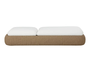 Sunpan BARCELONA Lounger - Elegant Natural Outdoor Chaise with Plush Cushions for Ultimate Comfort & Style 112175V